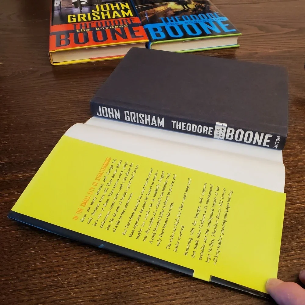 John Grisham Theodore Boone‎ 3 Book Set HC Kids Lawyer Accused Fugitive NEW